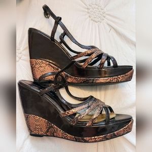 Brown Wedges with straps
